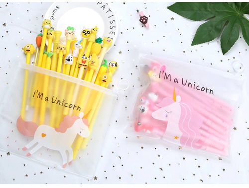 韓國(guó)可愛(ài)少女心系列黑色中性筆 點(diǎn)亮學(xué)習(xí)與辦公的卡通魅力